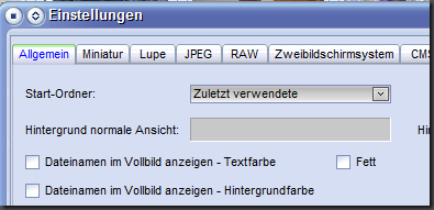 Faststone Einstellungen