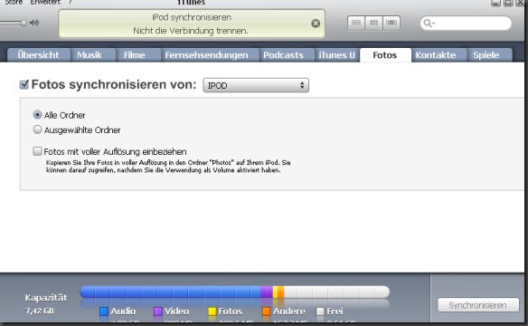 Itunes Synchronisieren