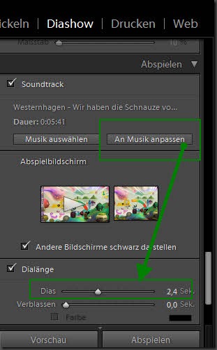 An Musik anpassen