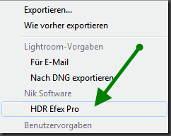 export zu hdr efex pro